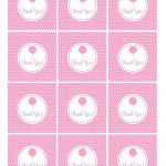 Free Pink And Purple (Girl) Birthday Printables From Green Apple   Free Printable Thank You Tags For Birthdays