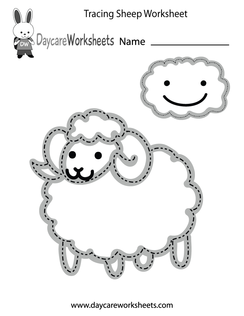 Free Preschool Tracing Sheep Worksheet - Free Printable Fine Motor Skills Worksheets