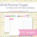 Free Printable 2018 Blank Planner Pages | Pumpkingirl Designs   Free Printable Diary Pages