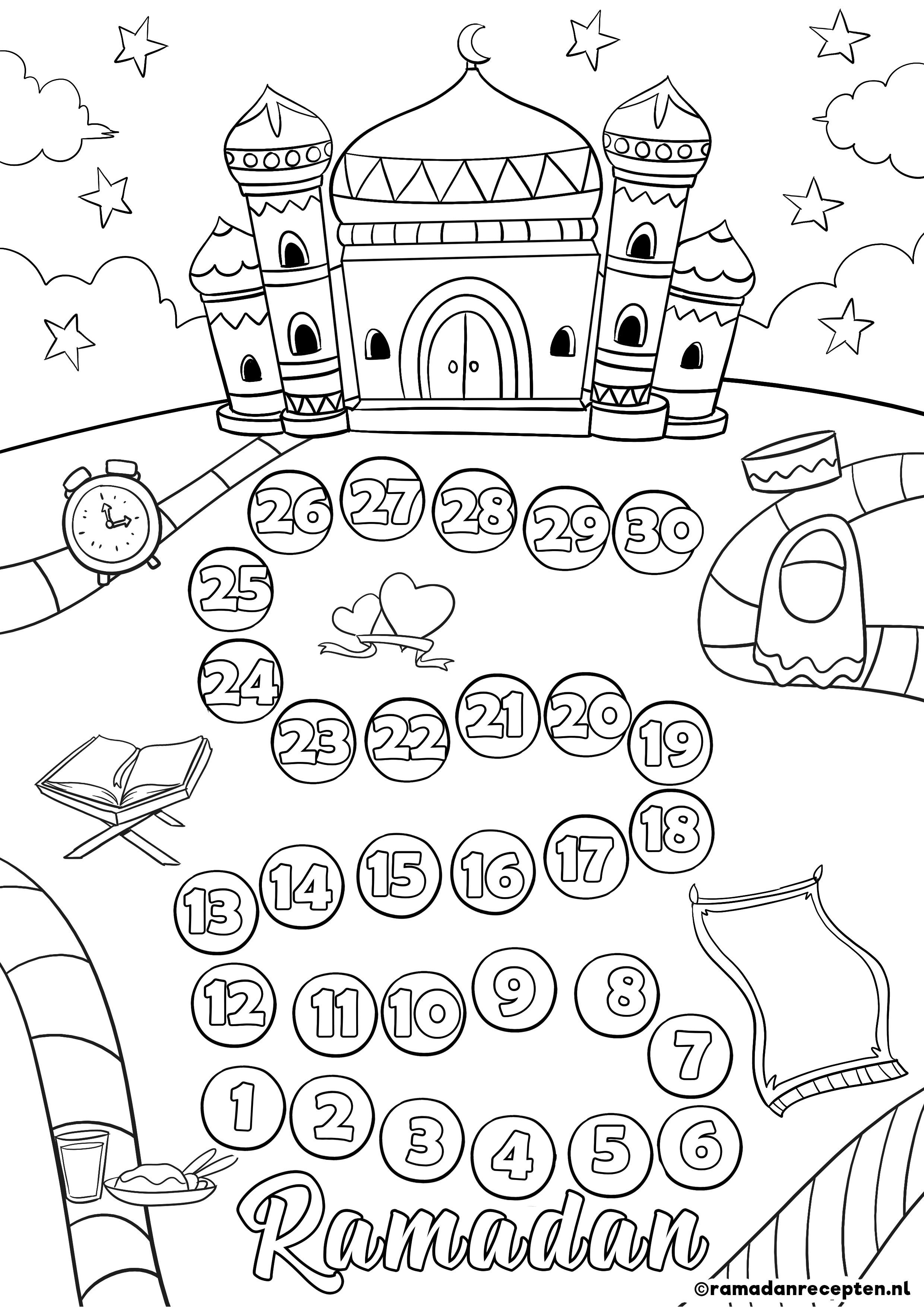 Free Printable | 6 Ramadan Coloring Sheets For Kids | 6 Ramadan - Free Printable Pictures