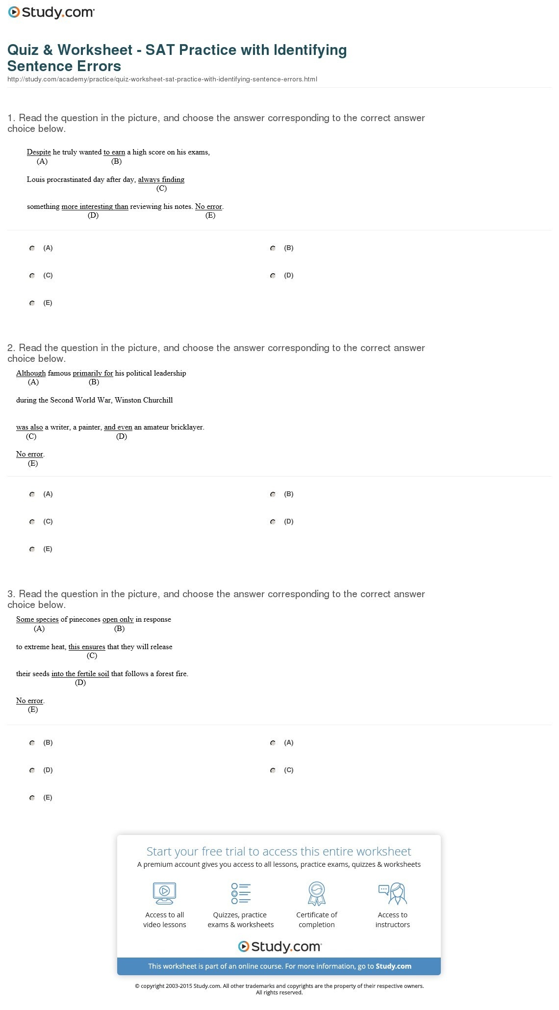 Free Printable Act Practice Tests Printable Templates