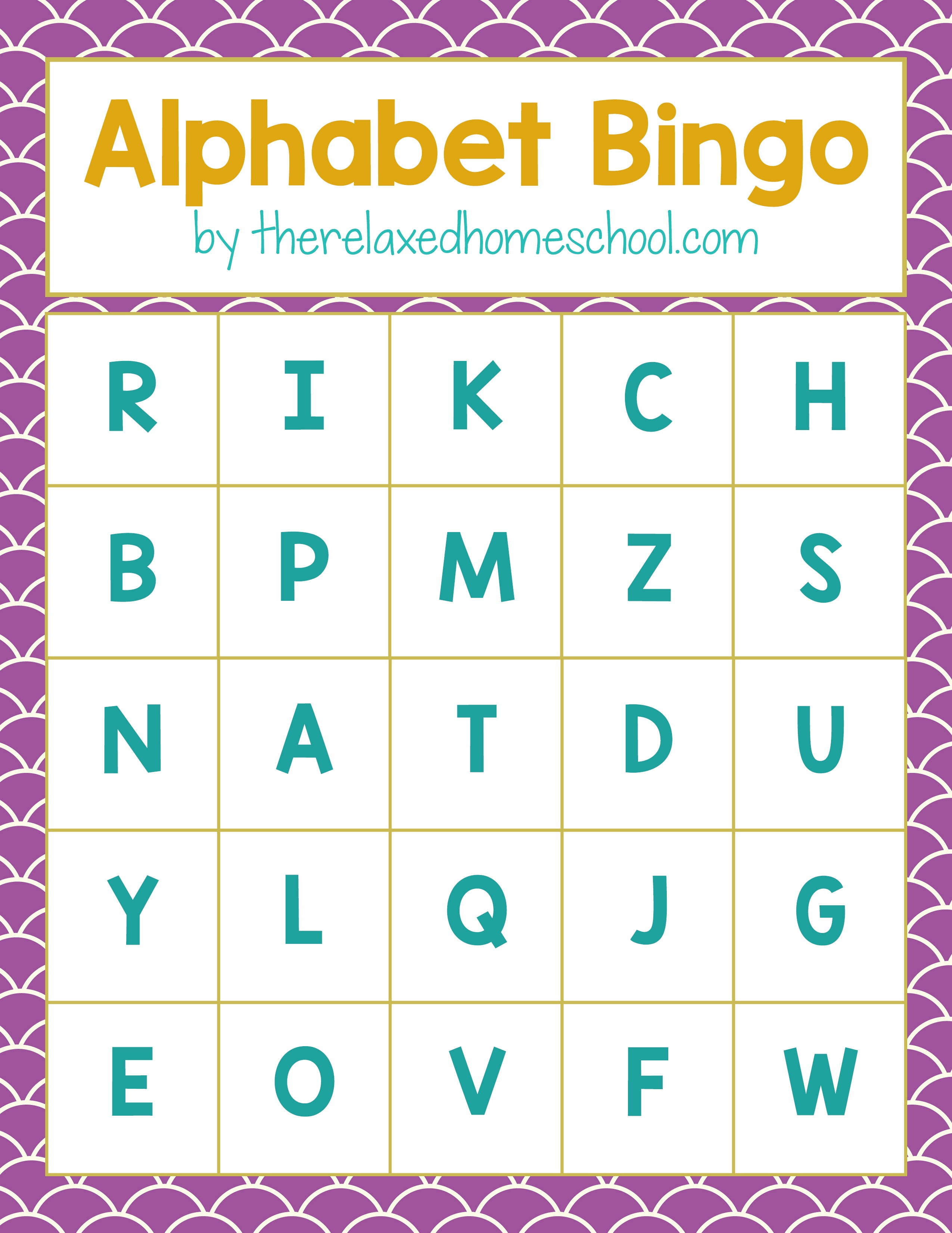 Free Printable! Alphabet Letters Bingo Game - Download Here! - Free Printable Bingo
