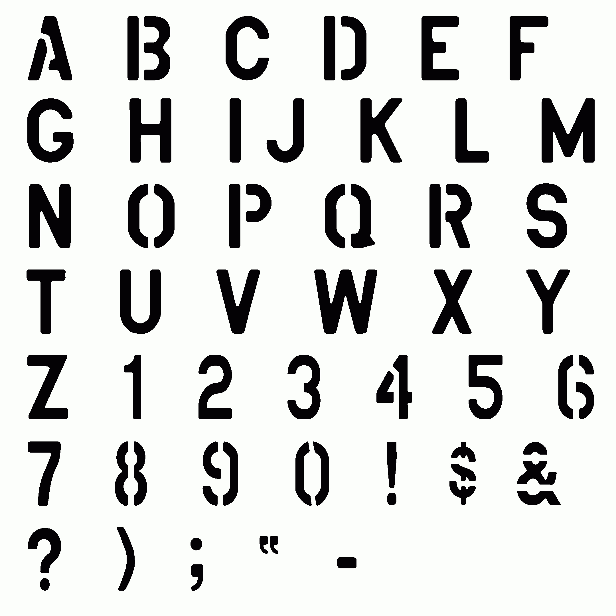 Free Printable Alphabet Stencils | View Image Design - View Stencil - Free Printable Alphabet Stencils Templates