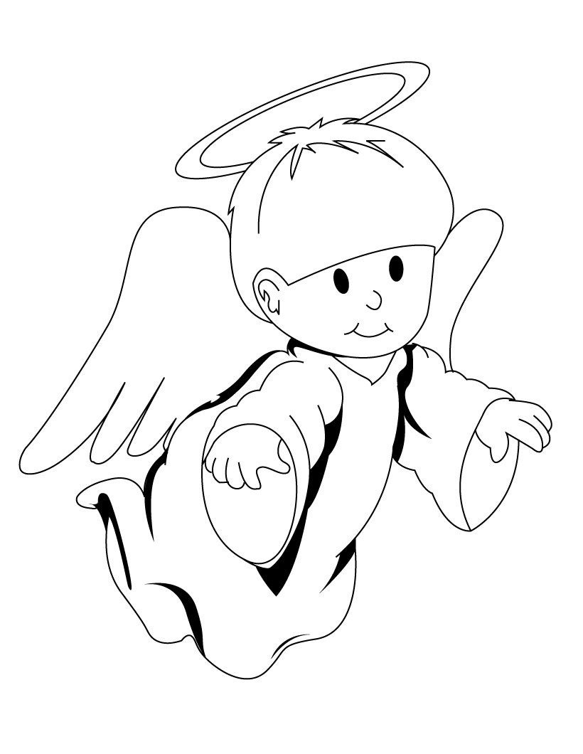 Free Printable Angel Coloring Pages For Kids - Clipart Best - Free Printable Angels