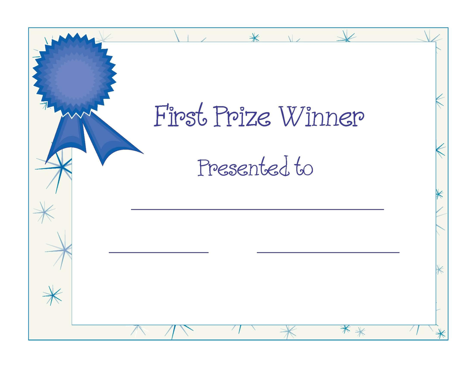 Free Printable Award Certificate Template | Free Printable First - Free Printable Blank Certificate Templates