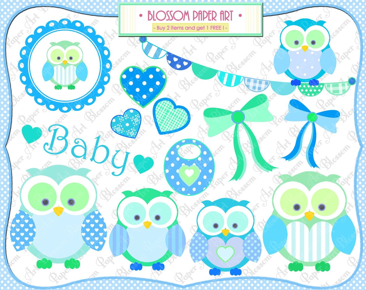 Free Printable Baby Clip Art | Baby Owl Boy - Clipart - Baby Shower - Free Printable Baby Shower Clip Art