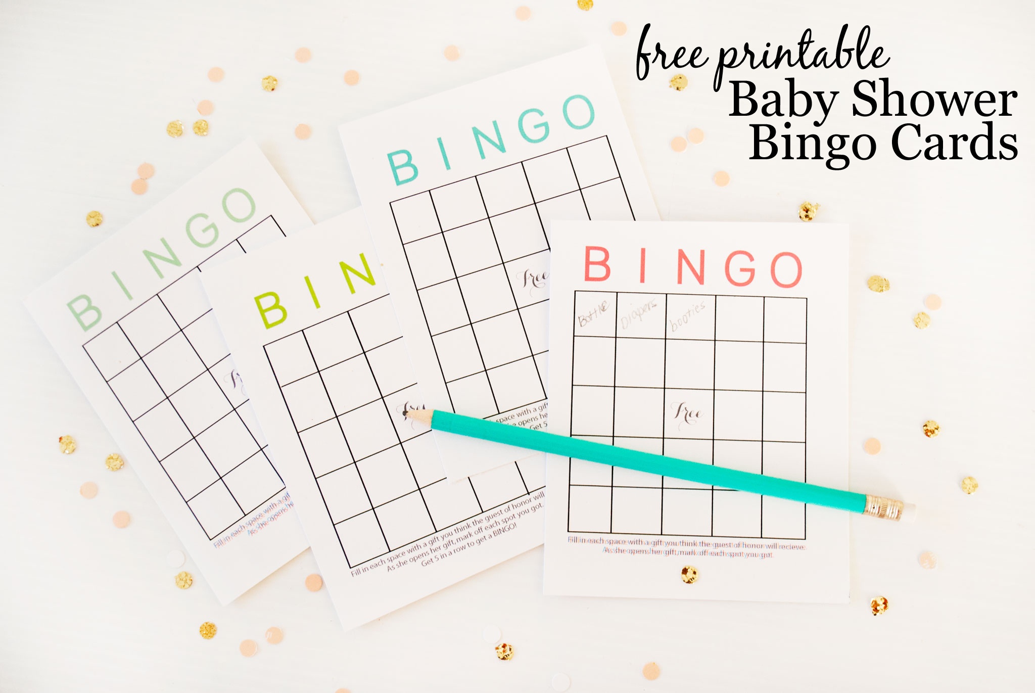 Free Printable Baby Shower Bingo Cards - Project Nursery - Free Printable Baby Shower Bingo Cards