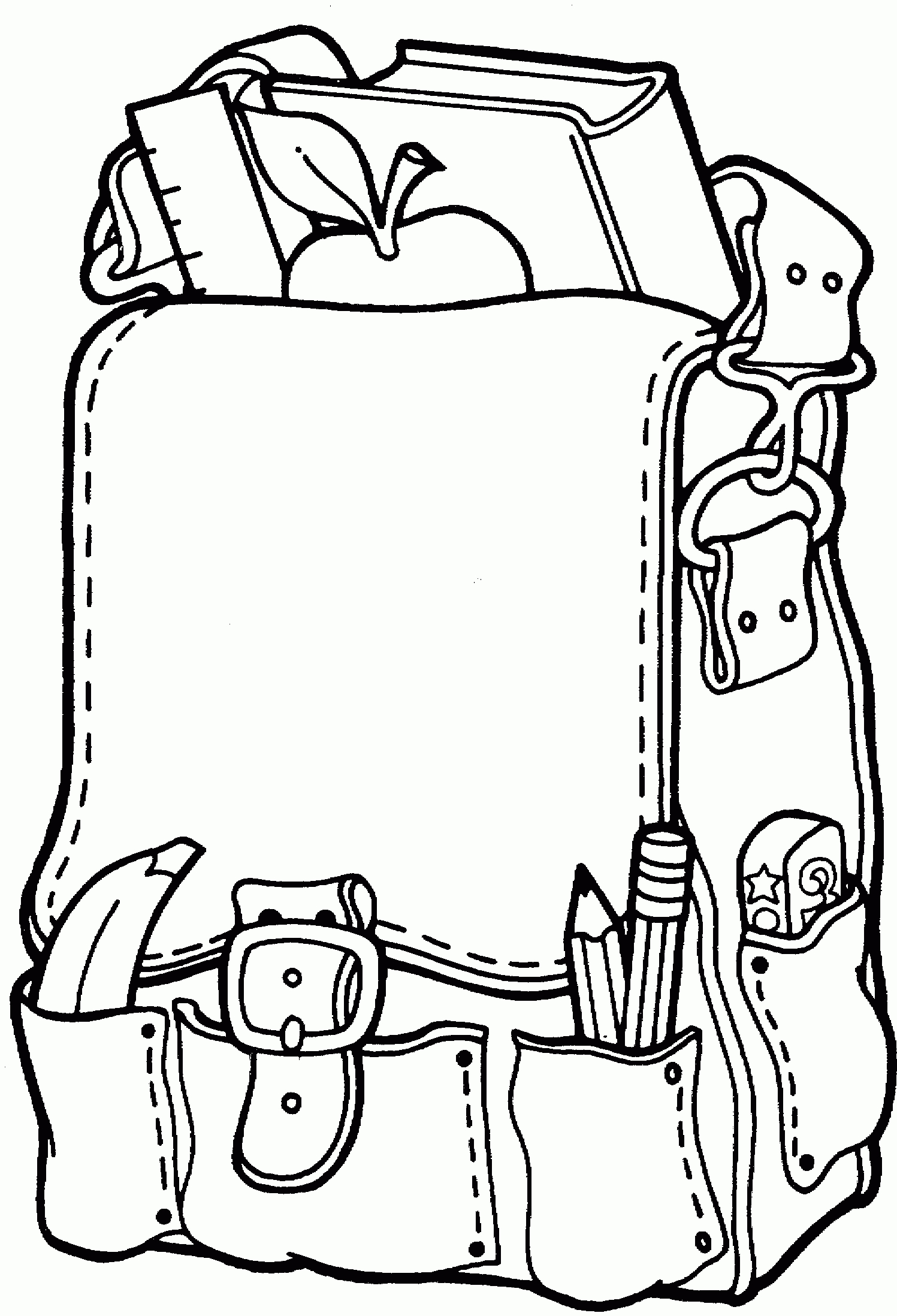 Free Printable Backpack Coloring Pages For Preschoolers | Clipart - Free Printable Coloring Pages For Preschoolers