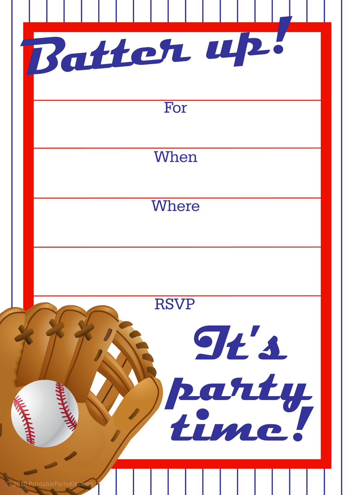 Free Printable Baseball Party Invitation | Party Printables - Free Printable Baseball Certificates