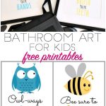 Free Printable Bathroom Art For Kids (And Organizing Tips Too   Free Printable Bathroom Signs