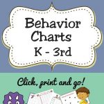 Free Printable Behavior Charts For Teachers & Students (Kindergarten   Free Printable Charts For Teachers