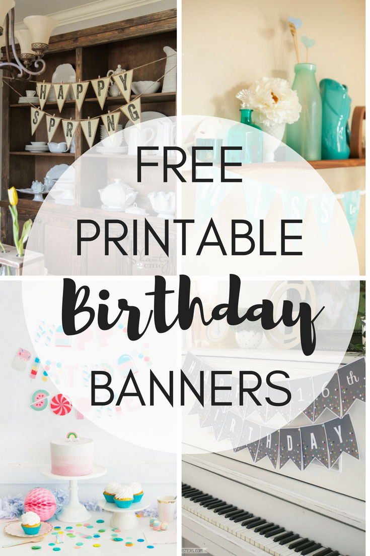 Free Printable Birthday Banners - The Girl Creative - Free Printable Birthday Banner
