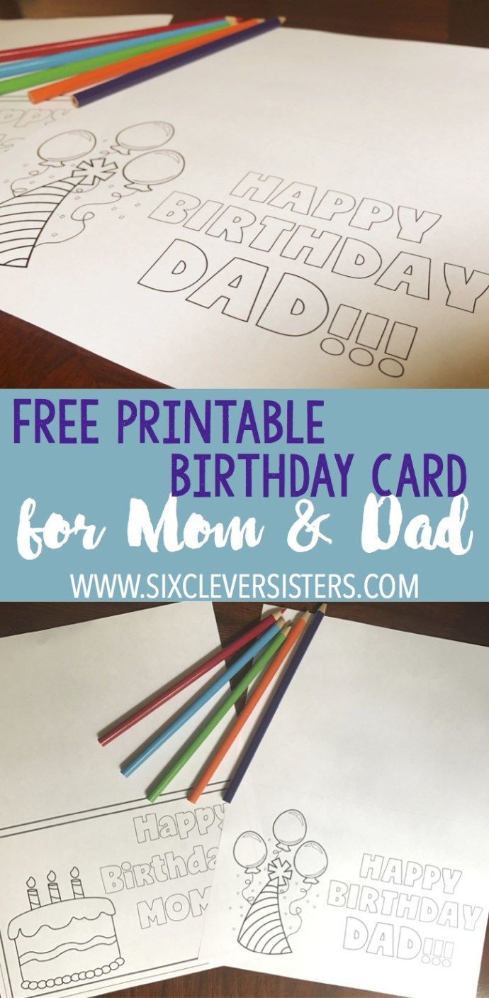 Free Printable Birthday Cards To Color | Dad Card | Free Printable - Free Printable Happy Birthday Cards For Dad
