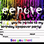 Free Printable Birthday Invitation Templates Tye Dye | Invitions In   Free Printable Glow In The Dark Birthday Party Invitations