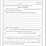Free Printable Blank Last Will And Testament Forms   Form : Resume   Free Printable Last Will And Testament Blank Forms