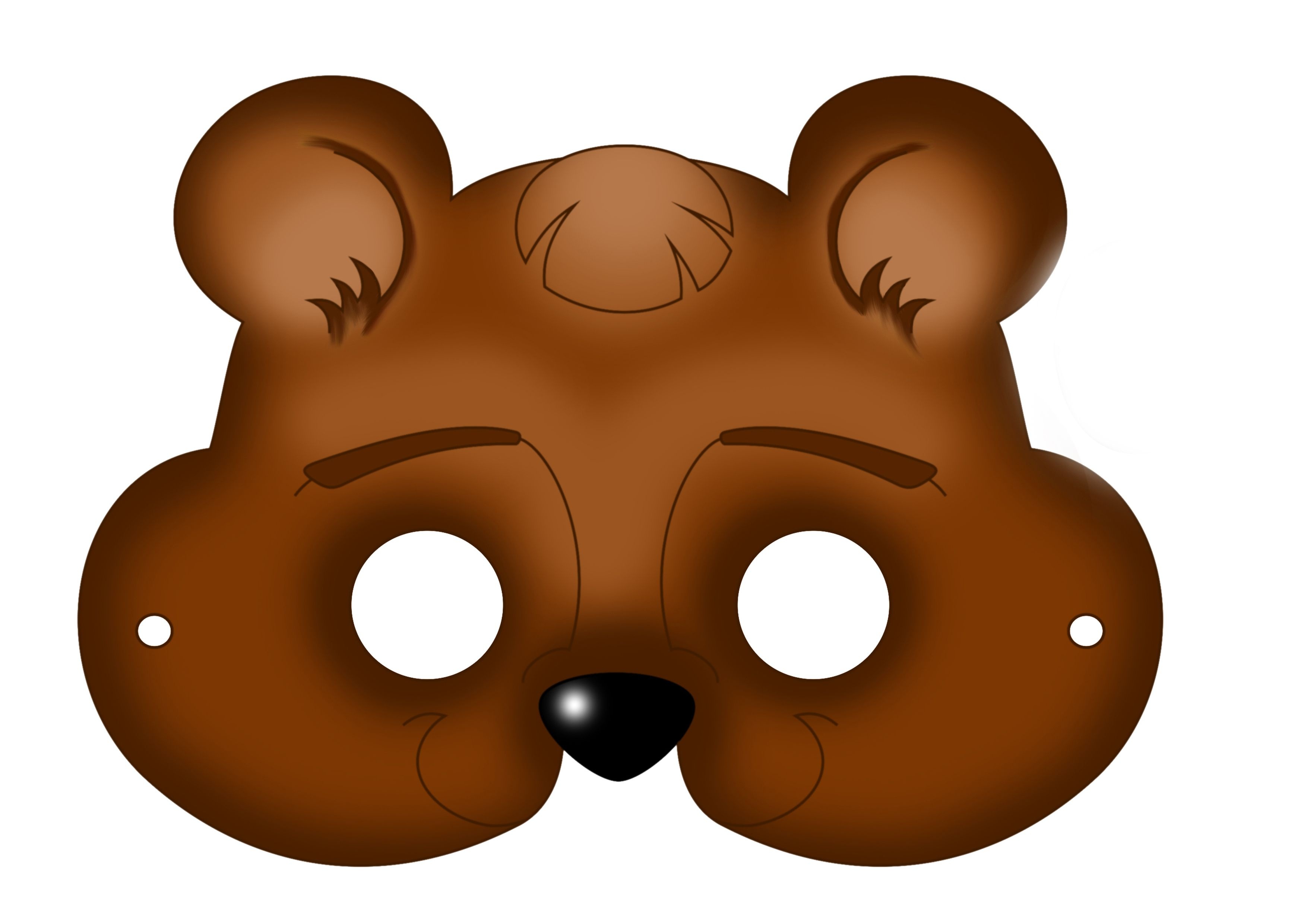 Free Printable Carnival Masks For Kids. | Ideas | Bear Mask, Mask - Free Printable Bear Mask