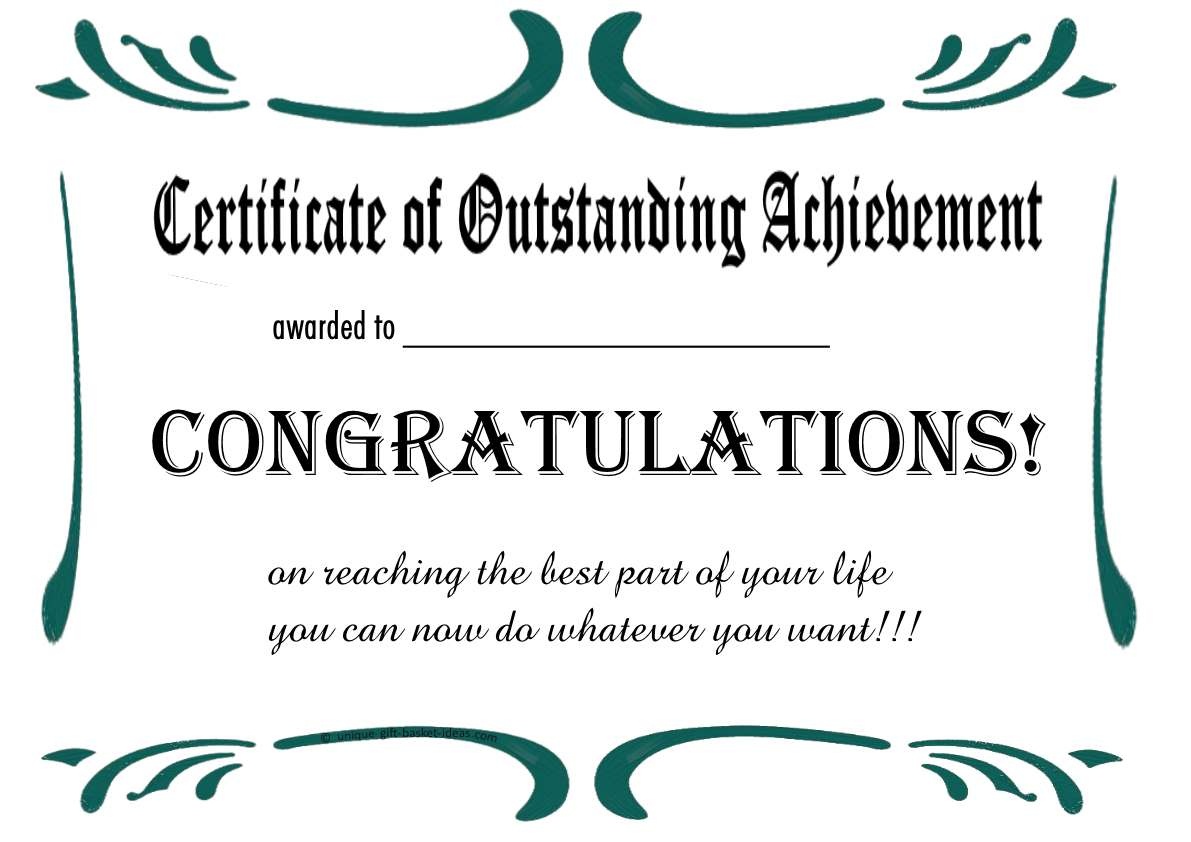 Free Printable Certificates And Awards To Include In Your Gift Basket - Free Printable Blank Certificates Of Achievement
