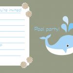 Free Printable Children's Birthday Party Invitations   Free Printable Pool Party Invitation Cards