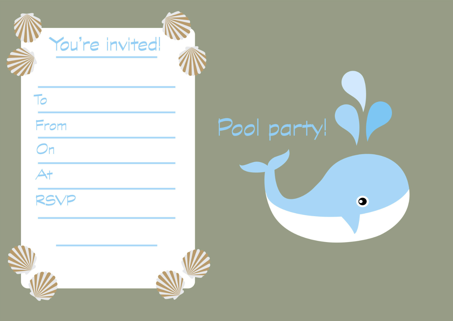 Free Printable Children&amp;#039;s Birthday Party Invitations - Free Printable Pool Party Invitation Cards