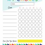 Free Printable   Chore Chart For Kids | Ogt Blogger Friends | Chore   Free Printable Chore Charts