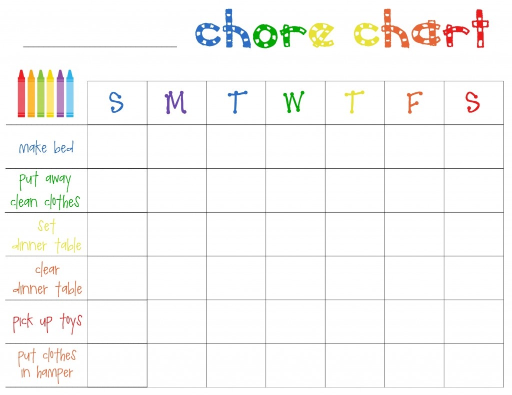 Free Printable Chore Charts For Toddlers - Frugal Fanatic - Free Printable Chore List