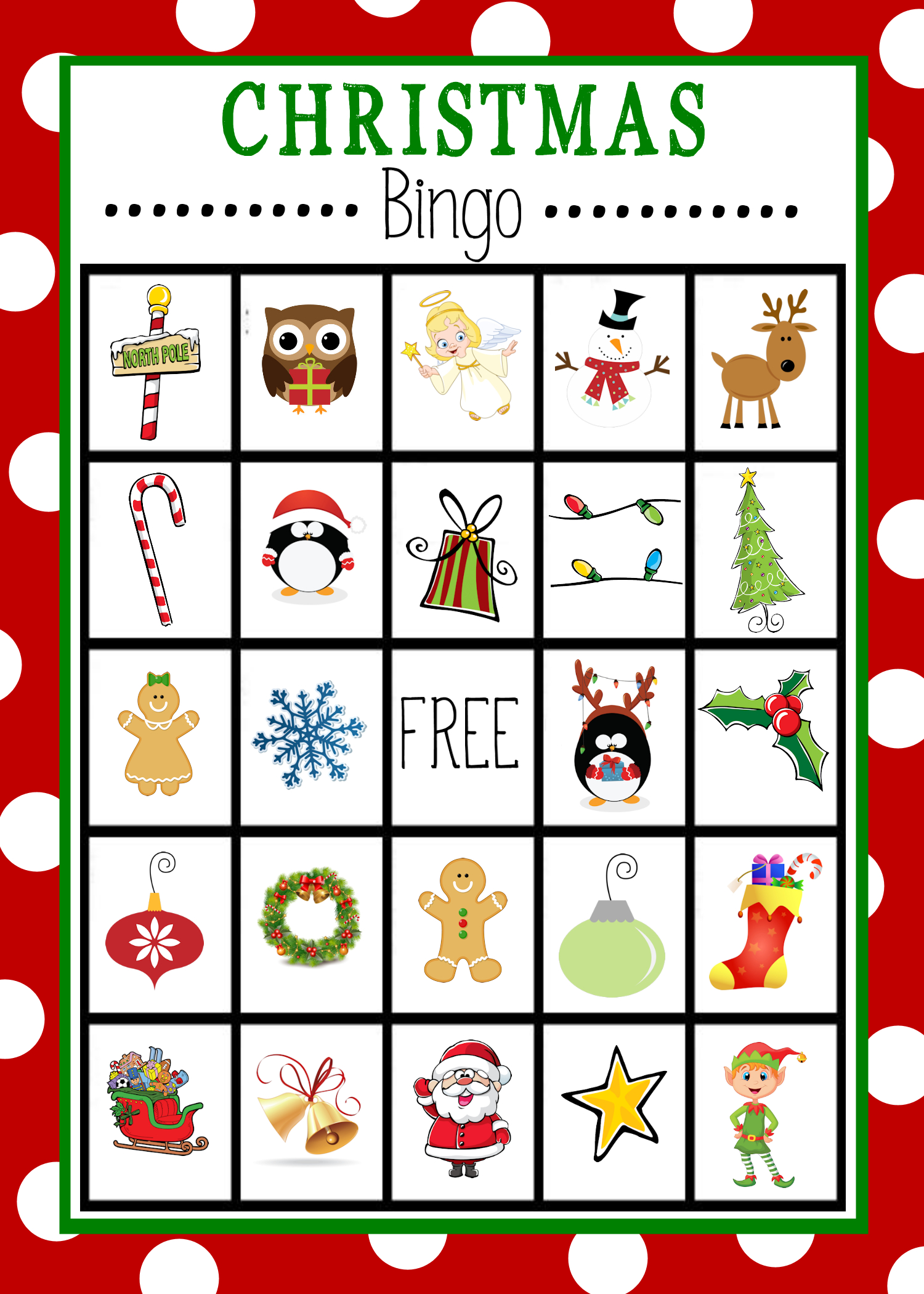 Free Printable Christmas Bingo Game | Christmas | Christmas Bingo - Free Printable Christmas Bingo Cards