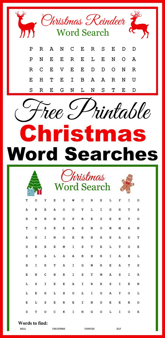 Free Printable Christmas Word Searches For Kids (And Adults!) - Free Printable Christmas Word Search Pages