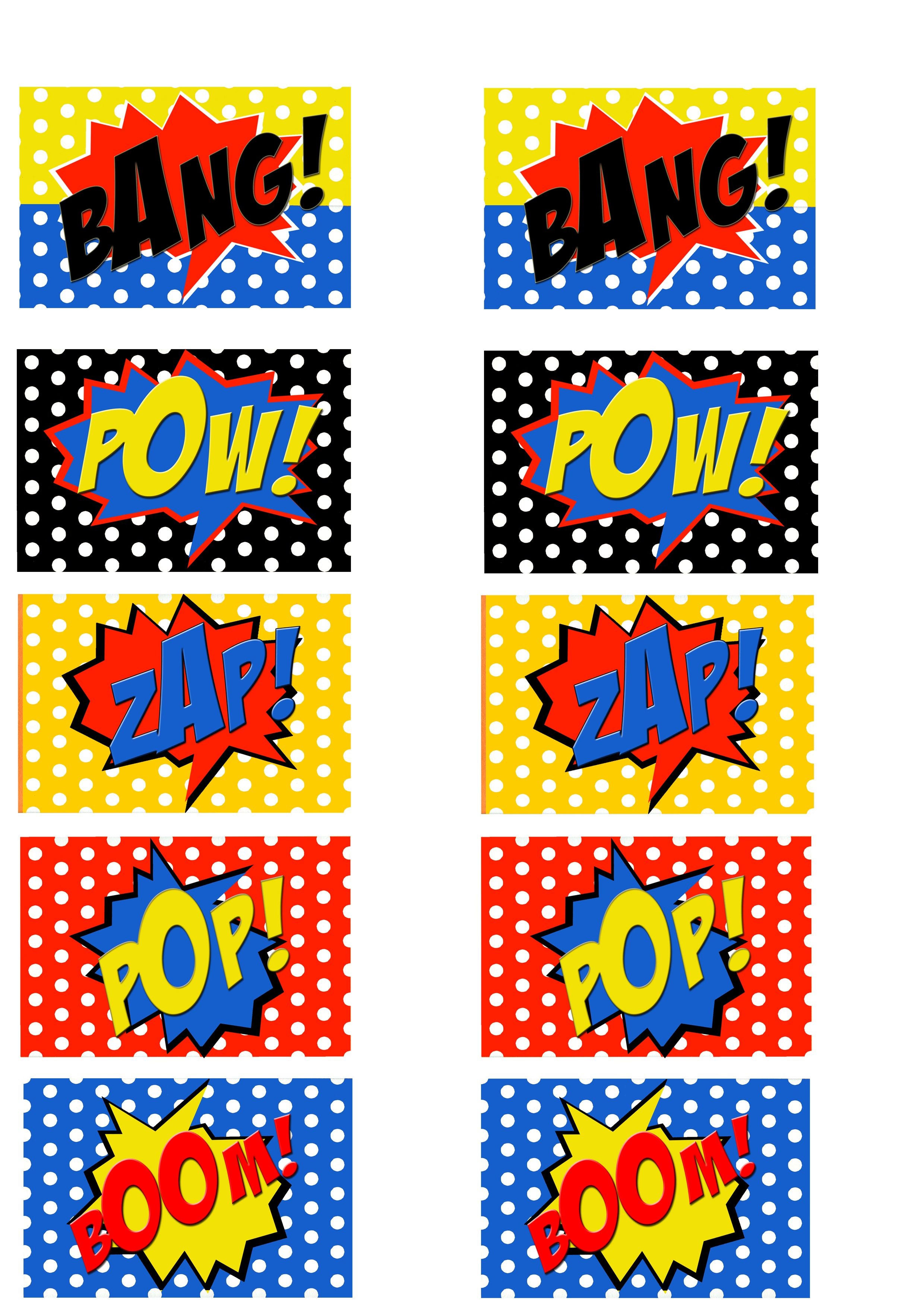 Superhero Words Printable