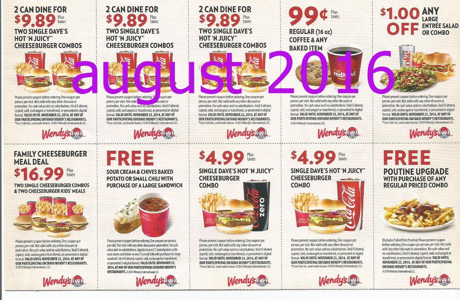 Free Printable Coupons: Wendys Coupons | Fast Food Coupons | Wendys - Free Printable Coupons Ontario
