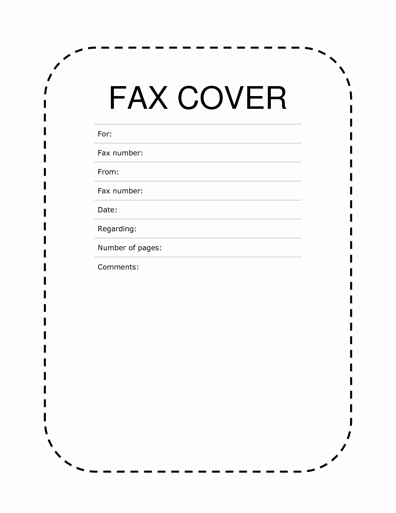 Free Printable Cover Letter Of Free Printable Blank Fax Cover Sheet - Free Printable Cover Letter Templates