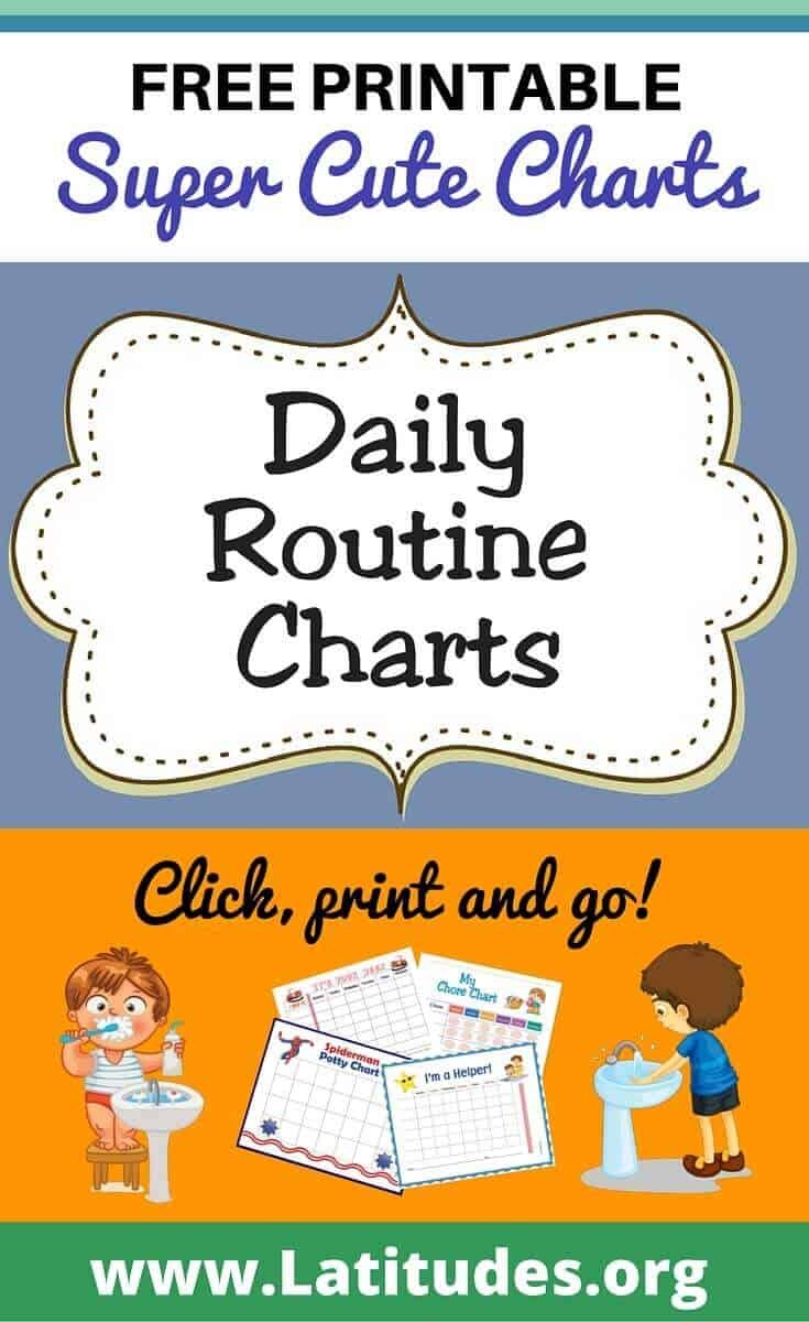 Free Printable Daily Routine Charts For Kids | Acn Latitudes - Free Printable Morning Routine Chart