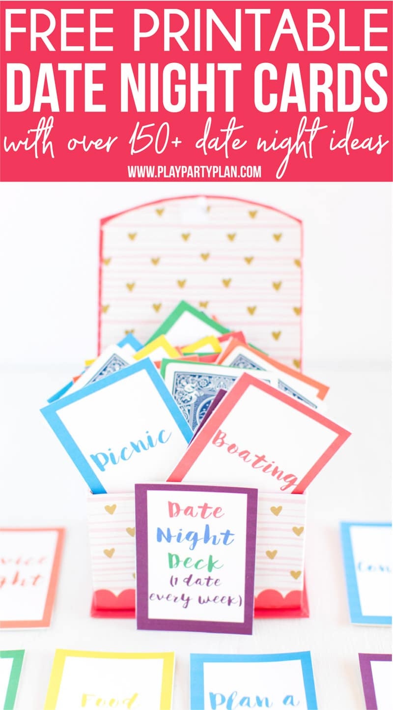 Free Printable Date Night Cards &amp;amp; 150+ Date Night Ideas - Play Party - Free Printable Deck Of Cards