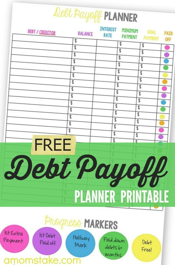 Free Printable Debt Payoff Planner - Great Way To Track Your - Free Printable Debt Payoff Worksheet