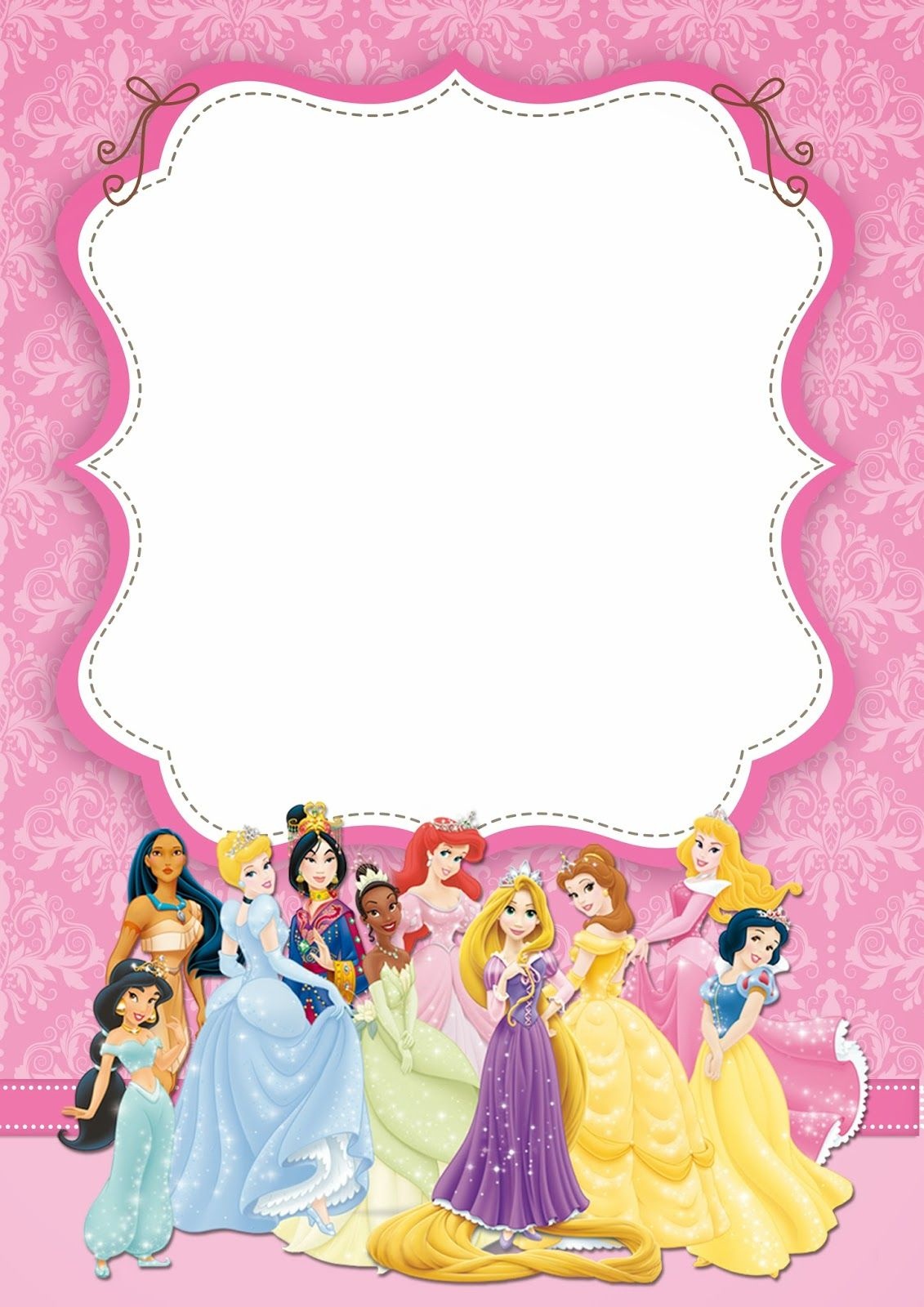 Free Printable Disney Princess Ticket Invitation | Free Printable - Free Printable Disney Invitations
