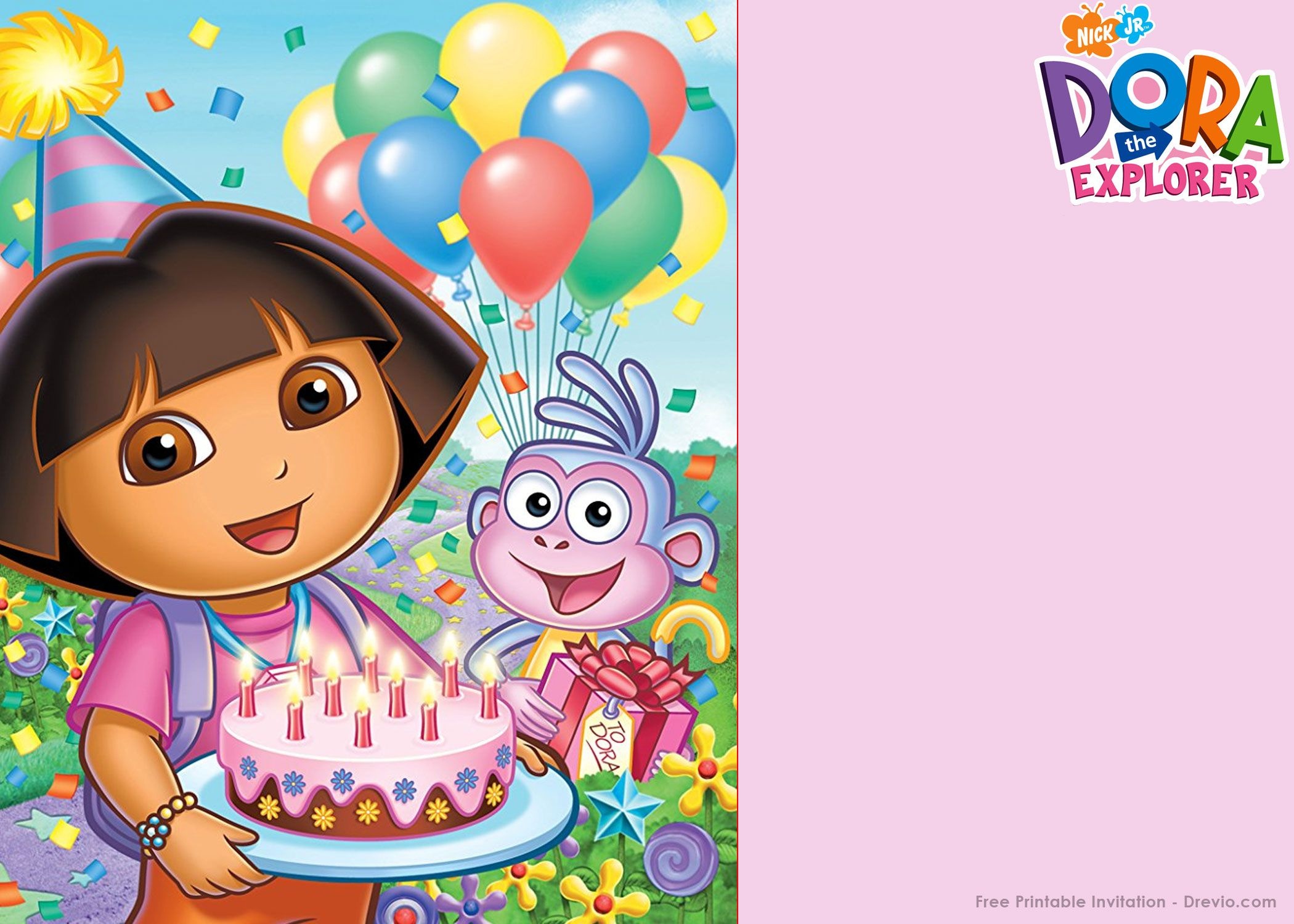 Dora The Explorer Free Printable Invitations And Party Printables 