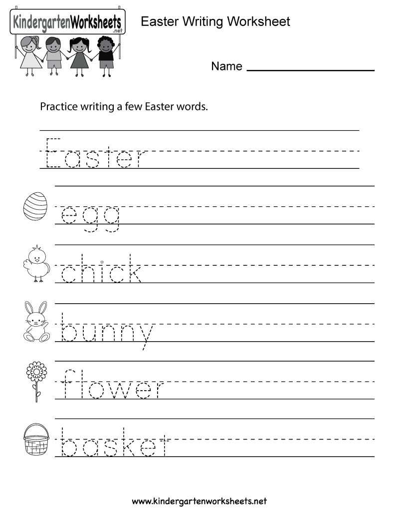 Free Printable Easter Writing Worksheet For Kindergarten - Free Printable Writing Worksheets