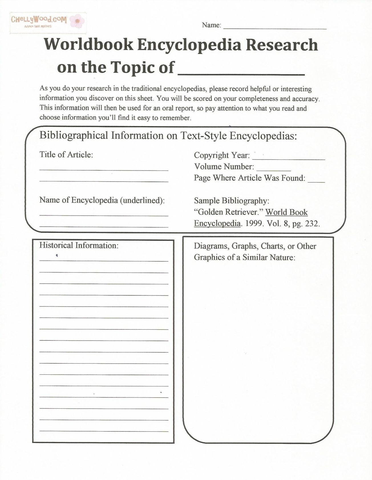 Free, Printable #encyclopedia Handout For #teaching Research Papers - Free Printable Parent Information Sheet