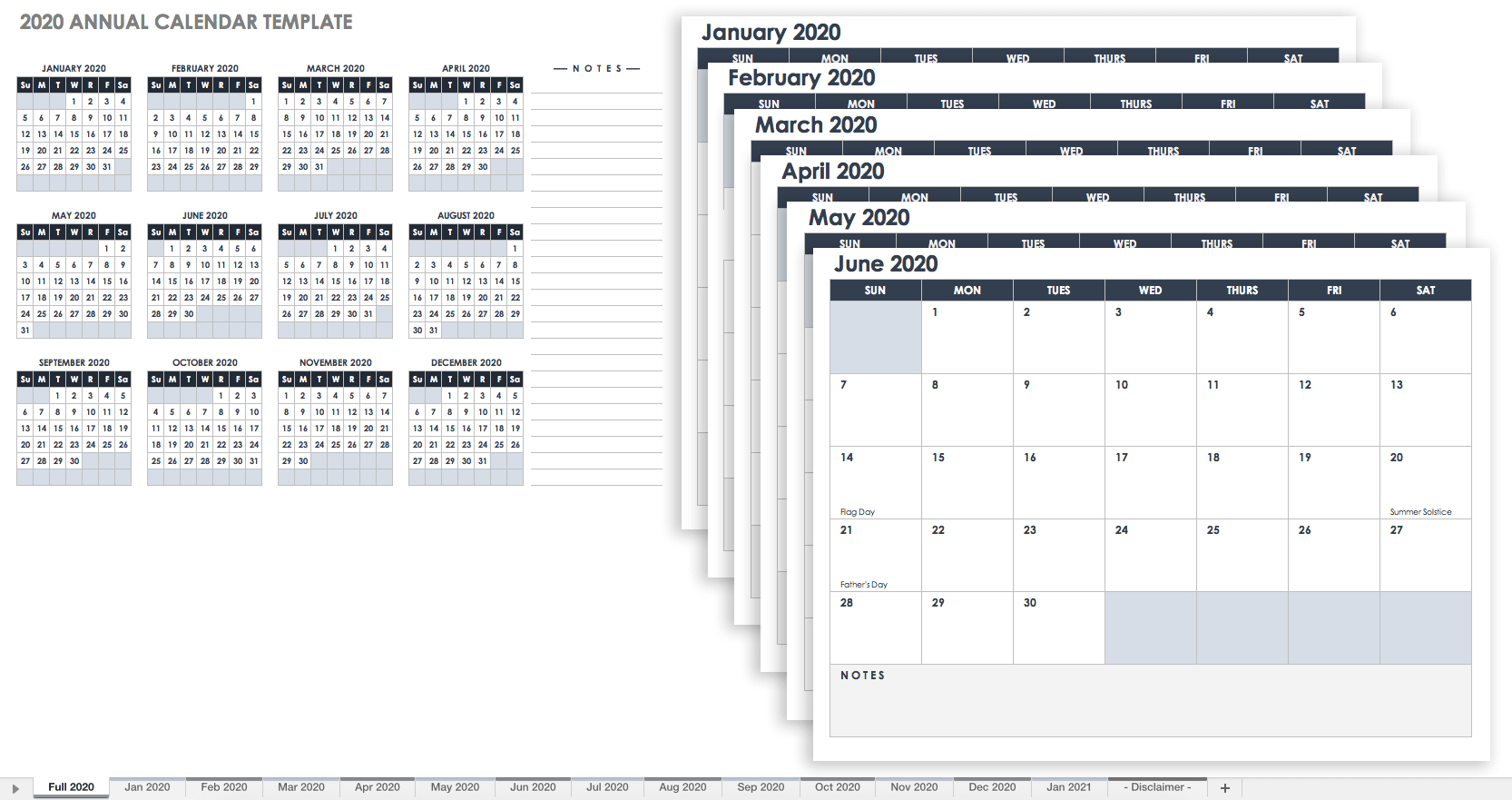 Free, Printable Excel Calendar Templates For 2019 &amp;amp; On | Smartsheet - Free Printable Out Of Service Sign