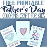 Free Printable Father's Day Greeting Cards Coloring Craft For Kids   Free Printable Fathers Day Cards For Preschoolers