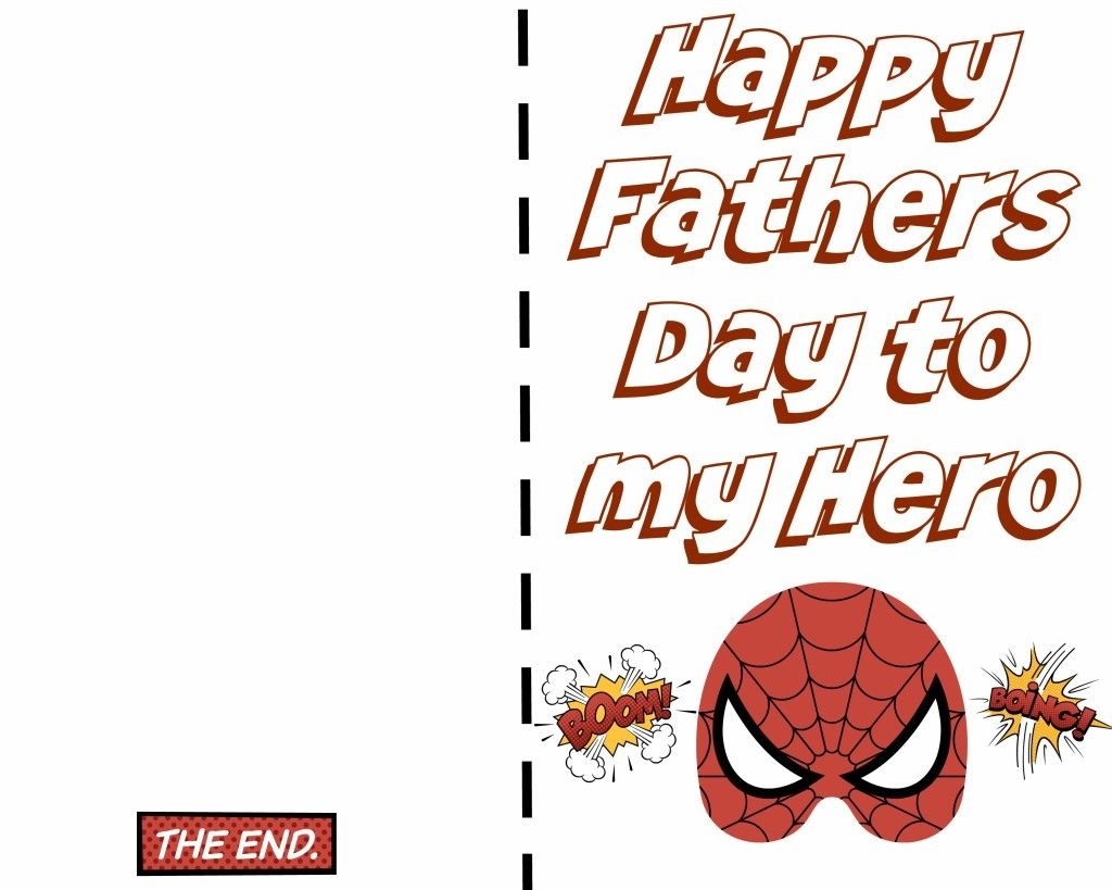 Free Printable Fathers Day Super Hero Cards. Just Print Out And Let - Free Happy Fathers Day Cards Printable