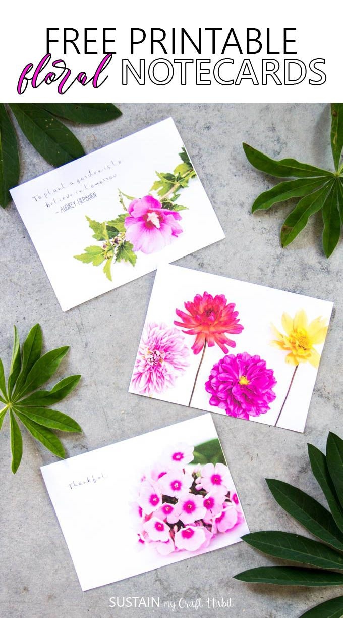 Free Printable Floral Notecards | ✂️diy Im Determined To Make - Free Printable Cards For All Occasions