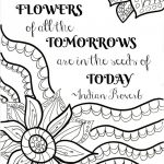 Free Printable Flower Quote Coloring Pages | Color Me Quotes | Quote   Free Printable Quote Coloring Pages For Adults