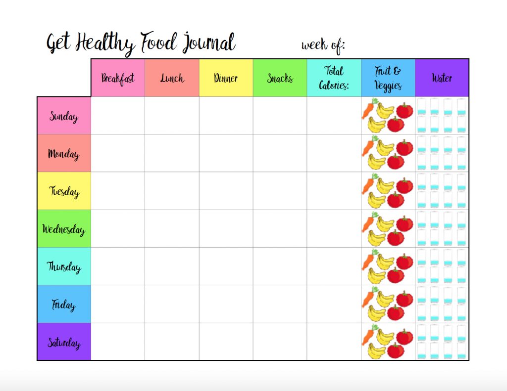 free food diary and calorie tracker