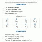 Free Printable Fraction Worksheets   Fraction Riddles (Harder)   Free Printable Fraction Worksheets Ks2