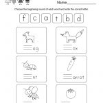 Free Printable Free Phonics Worksheet For Kindergarten   Phonics Pictures Printable Free
