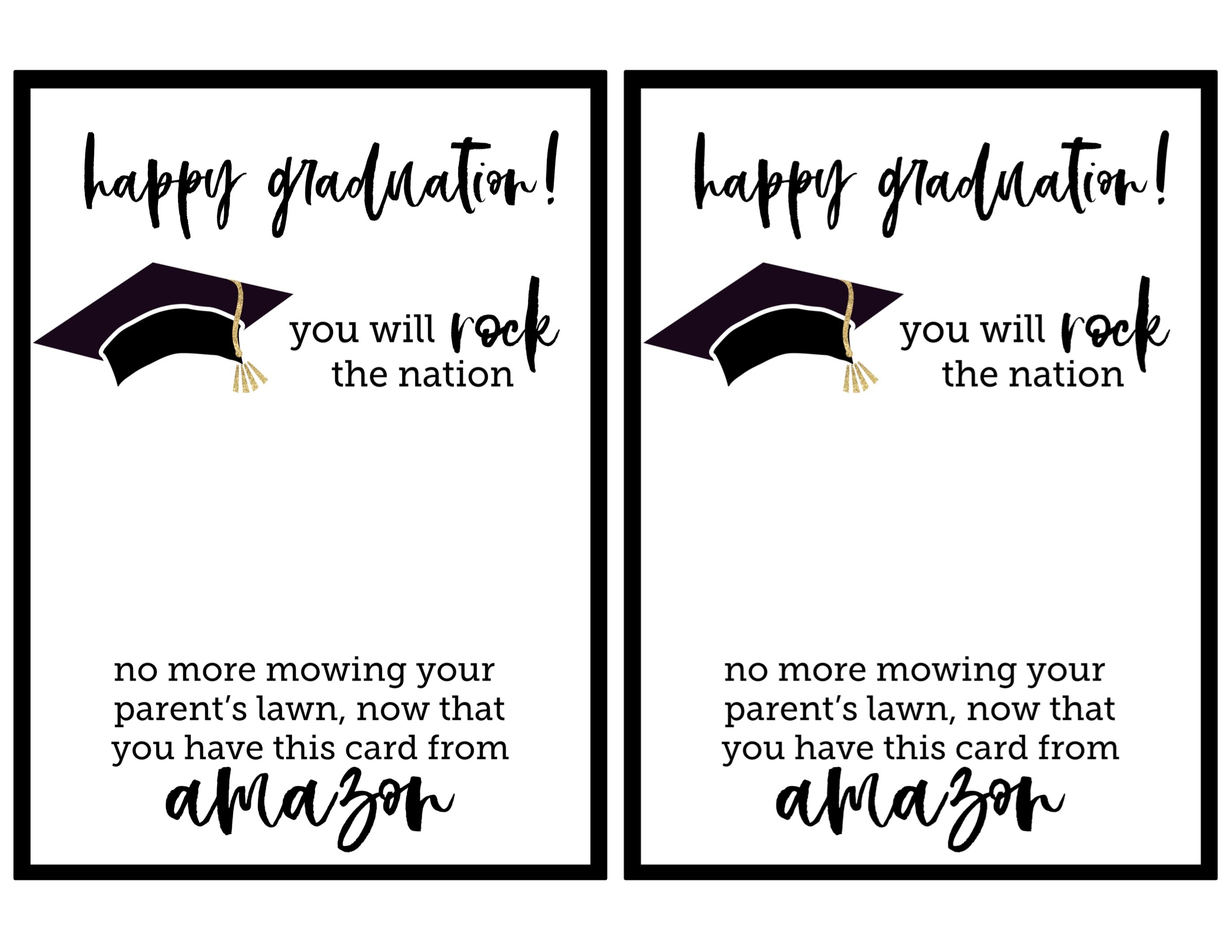 Graduation Card Template Free Printable