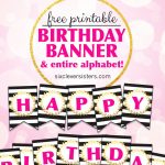 Free Printable Happy Birthday Banner And Alphabet | Printables   Diy Birthday Banner Free Printable