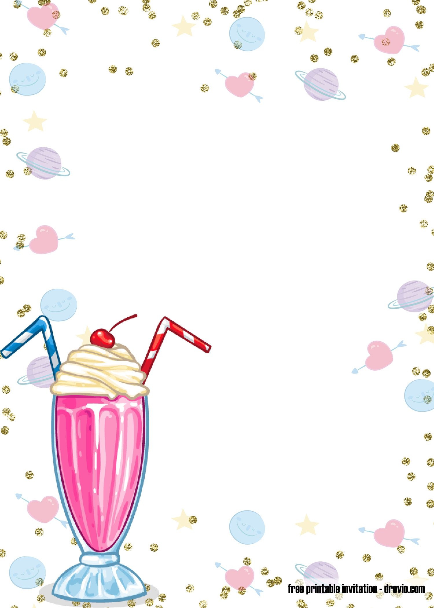 Free Printable Ice Cream Birthday Invitation | Free Printable - Ice Cream Party Invitations Printable Free