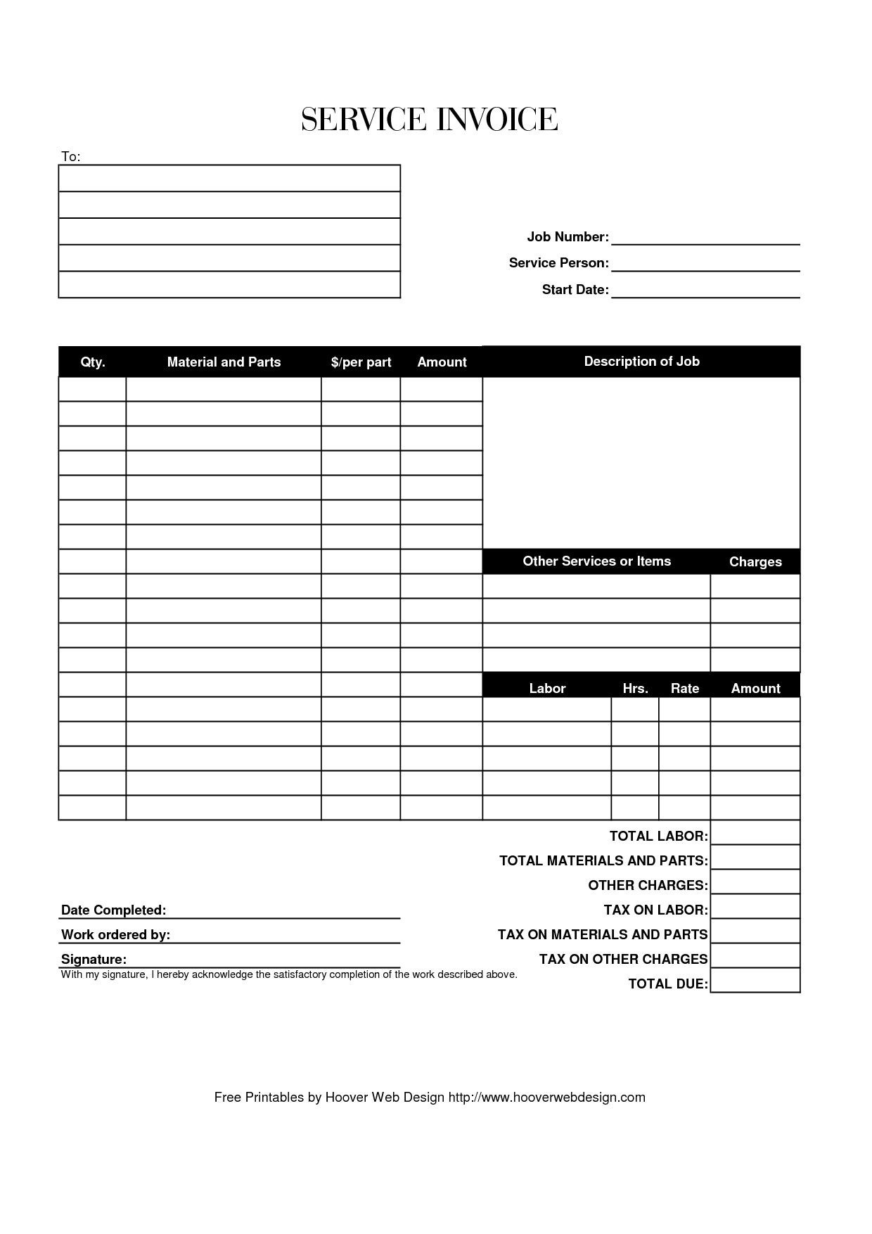 Free Printable Invoice Template New Free Printable Invoice Template - Aynax Com Free Printable Invoice