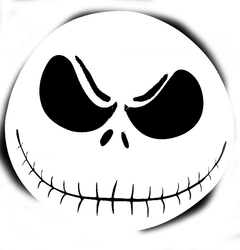 Free Printable Jack Skellington Pumpkin Carving Stencil Templates